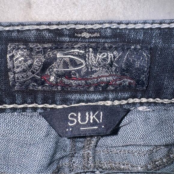 Women’s Silver Suki High Slim Boot Cut Denim Jeans W33/L33 - Picture 3 of 5